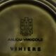 Plate in slip Gien decoration " castle of Gien "