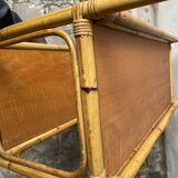 Étagère / console bambou et rotin