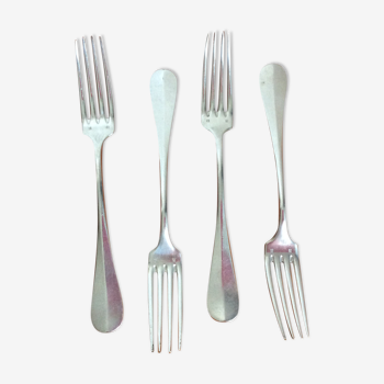 Set of silver metal cutlery j.b Orbrille
