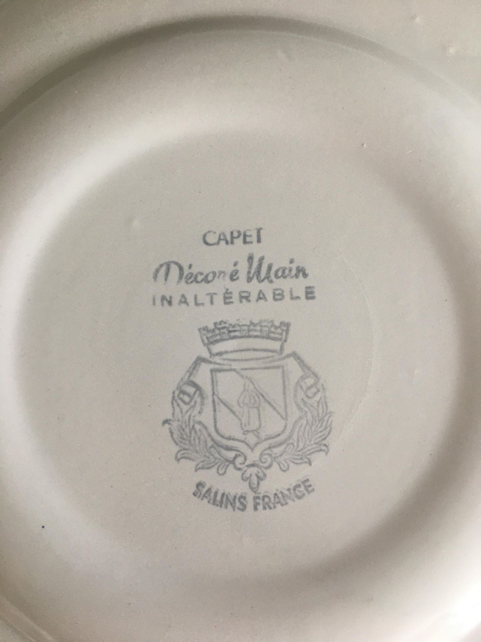 6 vintage dessert plates, Salins France