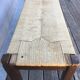 Vintage wooden and straw bench