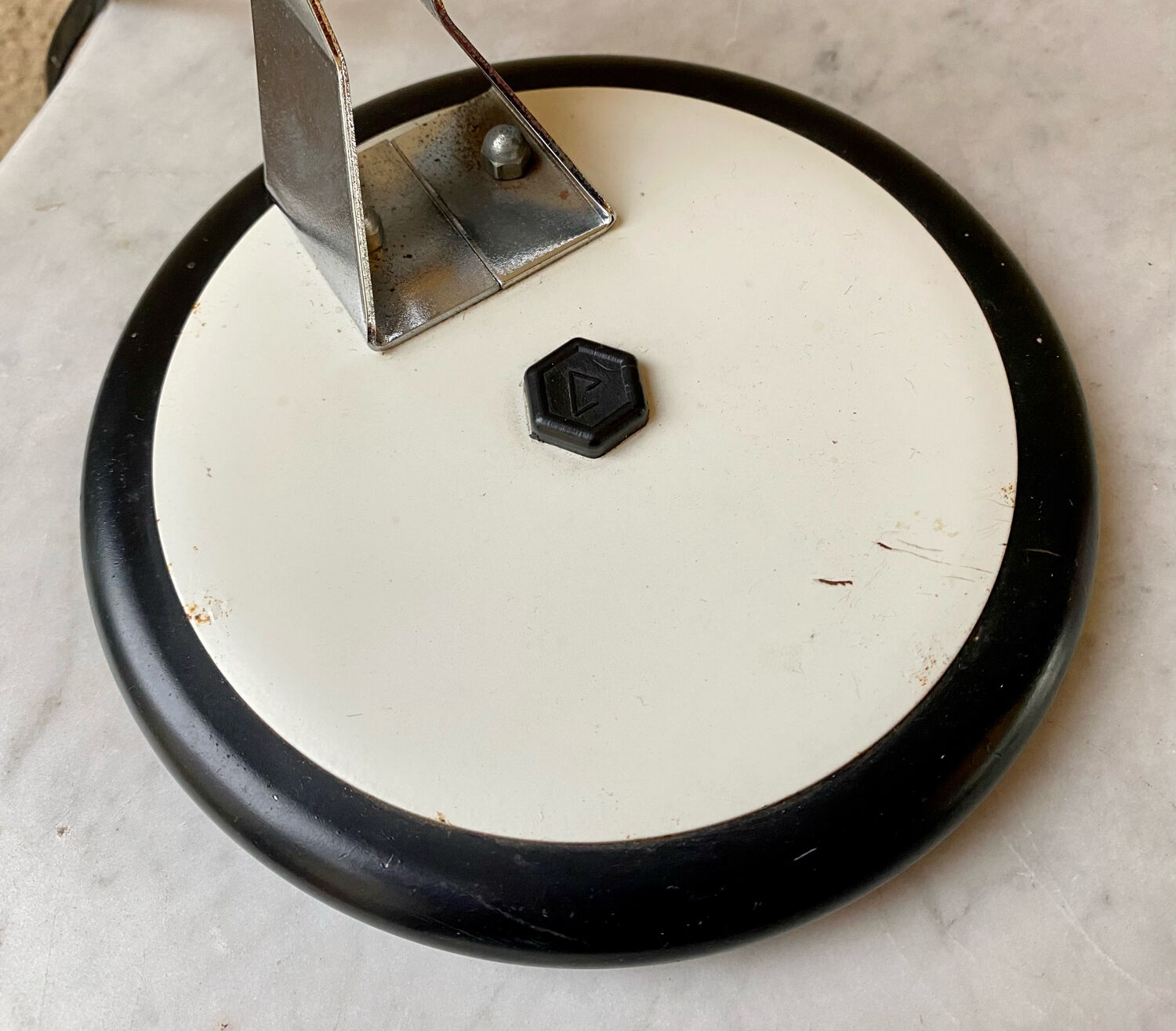 Aluminor articulated desk lamp France vintage 70s