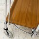 Folding table Bremshey Dinett in chrome and vintage wood