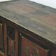 Malle de mariage rustique art populaire en bois peint