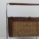 Italian Magazine Rack with Rattan, 1980's
