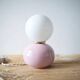 Ceramic lamp in pink and opaline