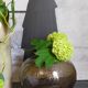 Vintage bubble-blown glass ball vase from riom france