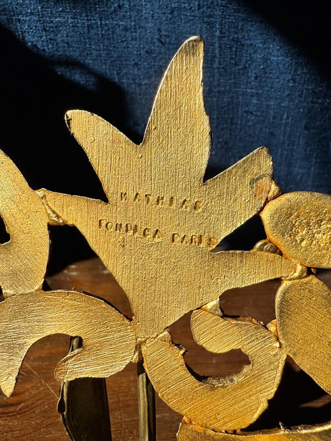 Plateau / Bronze trivet, Mathias for Fondica, 1970s