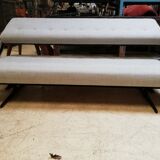 Large vintage convertible sofa bed, 70s, Czechoslovakia