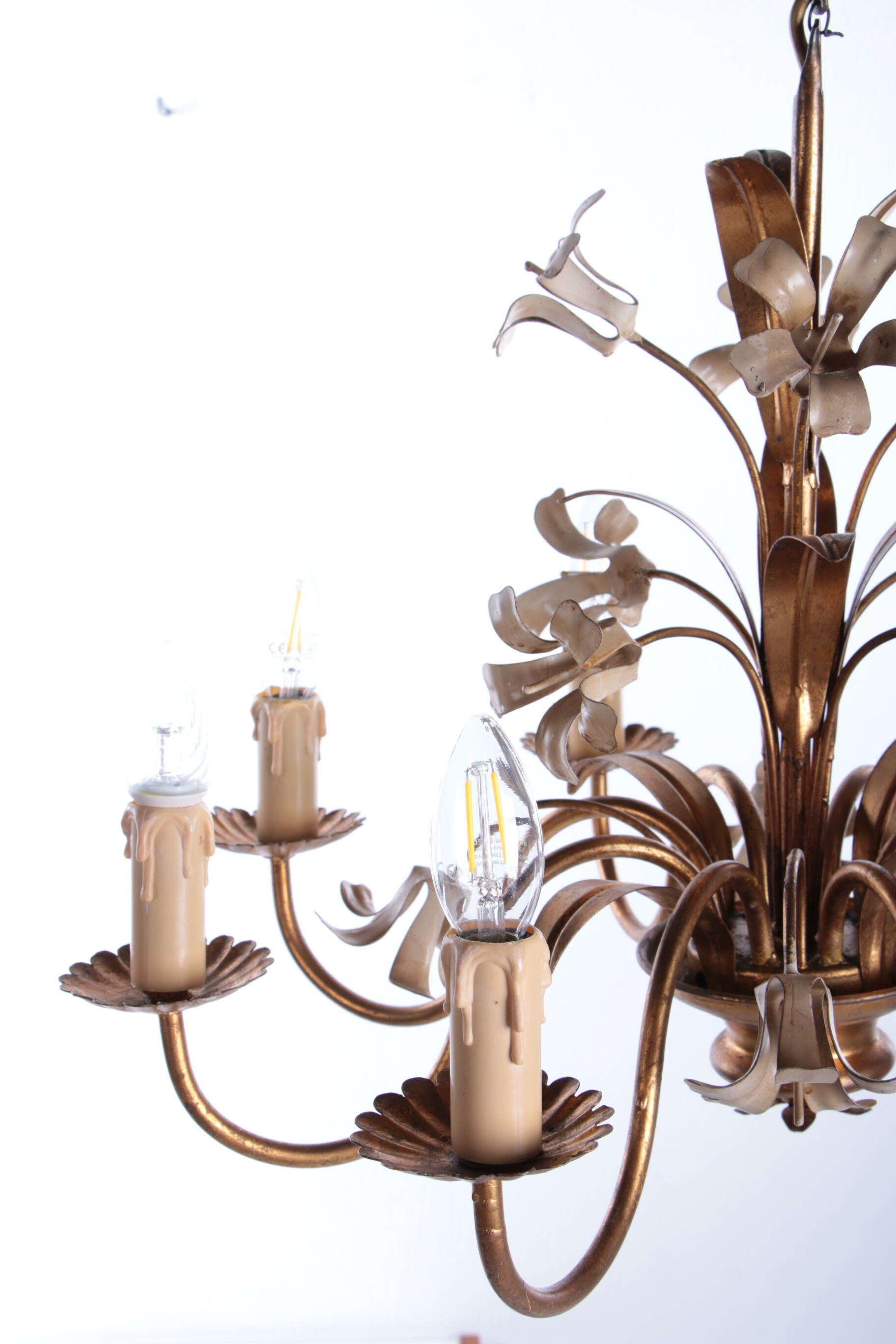 Italian hollywood regency chandelier 1960s