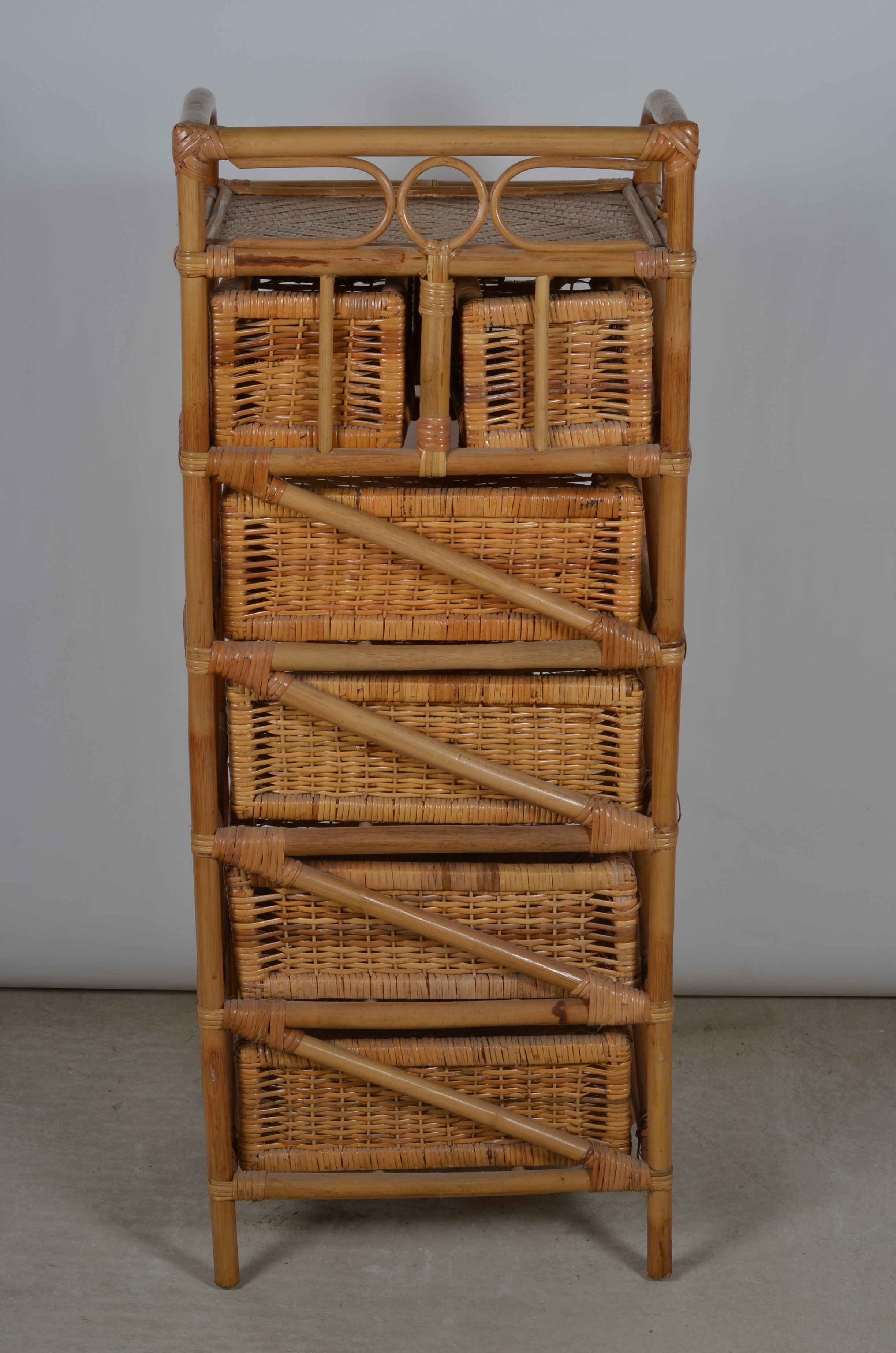Rattan chest of drawers