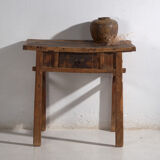 Antique solid wood table – Chinese side table with drawer – circa 1900