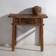 Table ancienne en bois massif – Table d’appoint chinoise avec tiroir – circa 1900