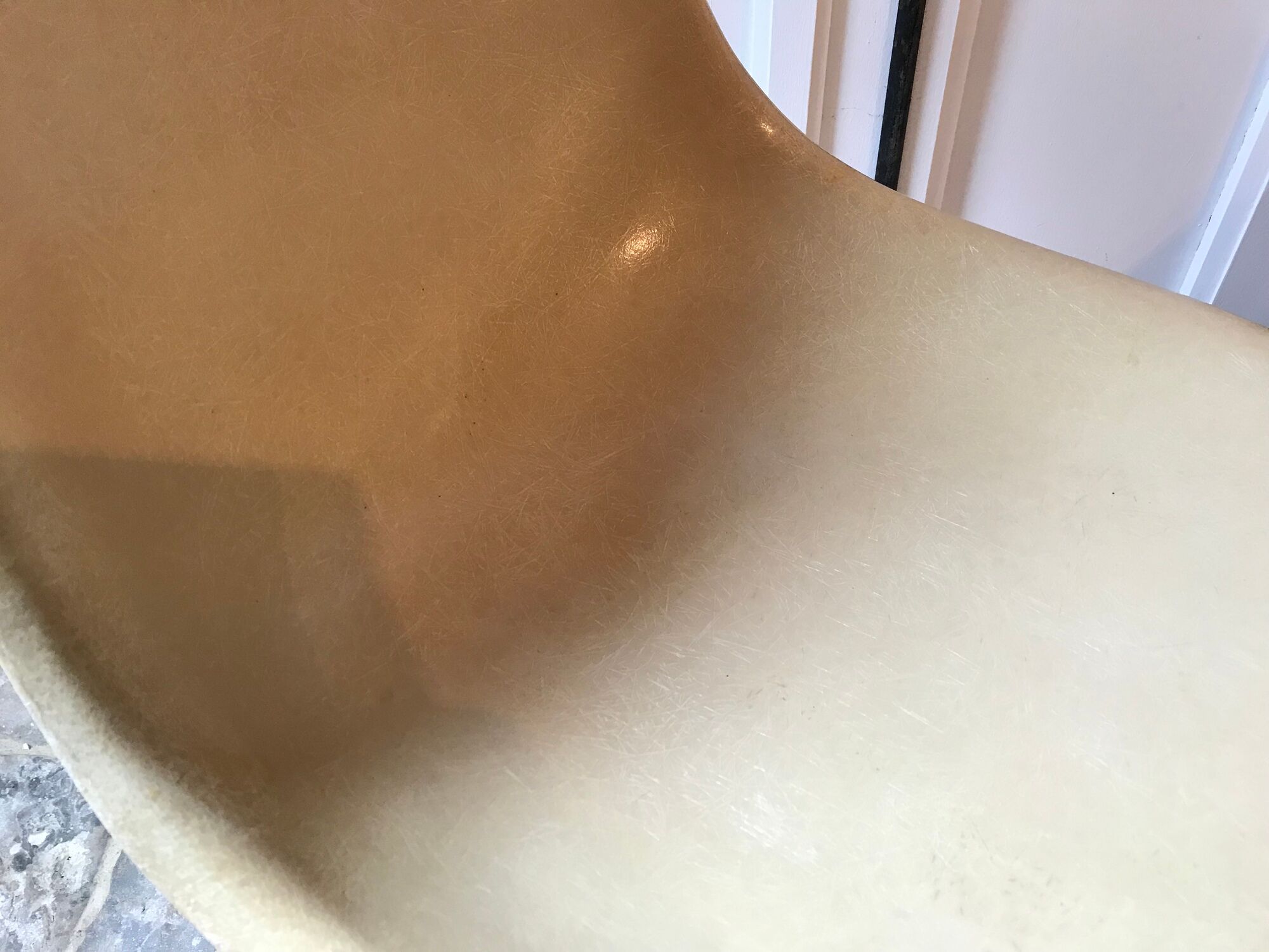 Set of 2 Eames chairs for Herman Miller fiberglass 1960-70's
