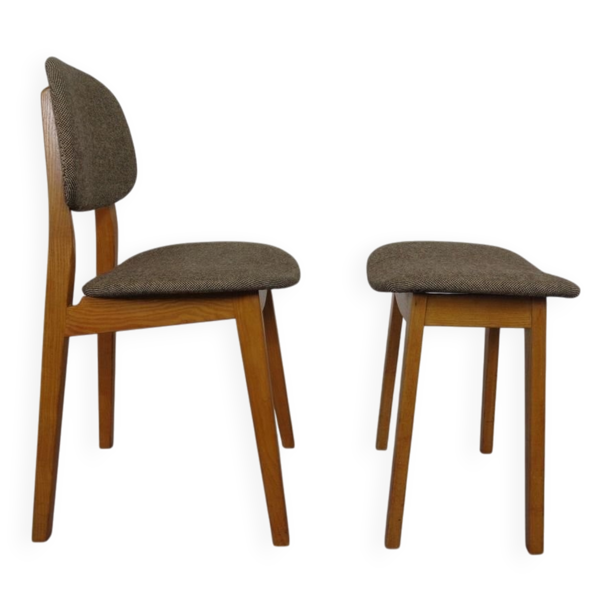 Set of Beech Chair & Stool, 1960s