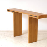 Modern solid oak wall console