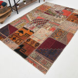 5x8 Red Classic Tapis Teppich Patchwork Rug,242x168Cm