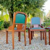 Set of six art deco mahogany chairs
