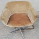 Fauteuil de bureau vintage velours moutarde