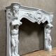 Del Torrione: Renaissance-style castle fireplace in painted plaster