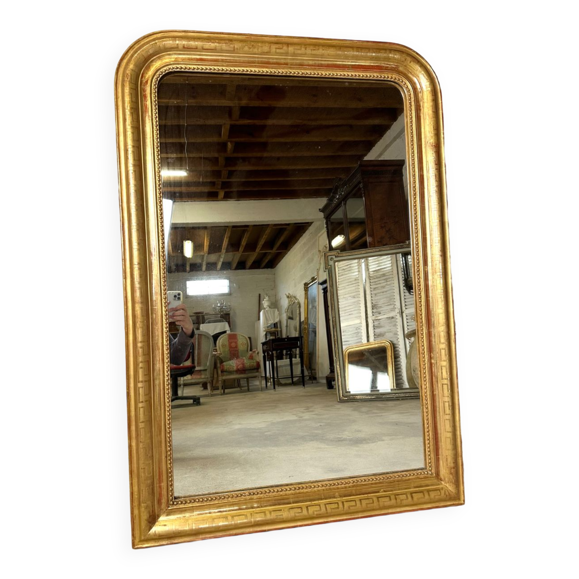 Louis Philippe golden mirror Greek frieze