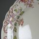 Plat de service ancien Longchamp Pâquerettes terre de fer polychrome XIXe