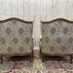 Paire de fauteuils bergères de style Louis XVa oreilles
