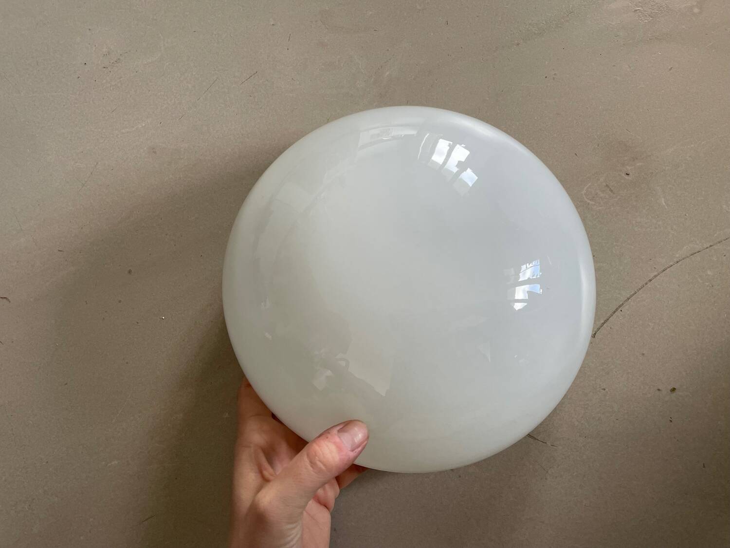 Set of 3 opaline wall lights