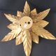 Hollywood Regency Florentine Flower-Shaped Gilt Flush Mount Hans Kögl Italy