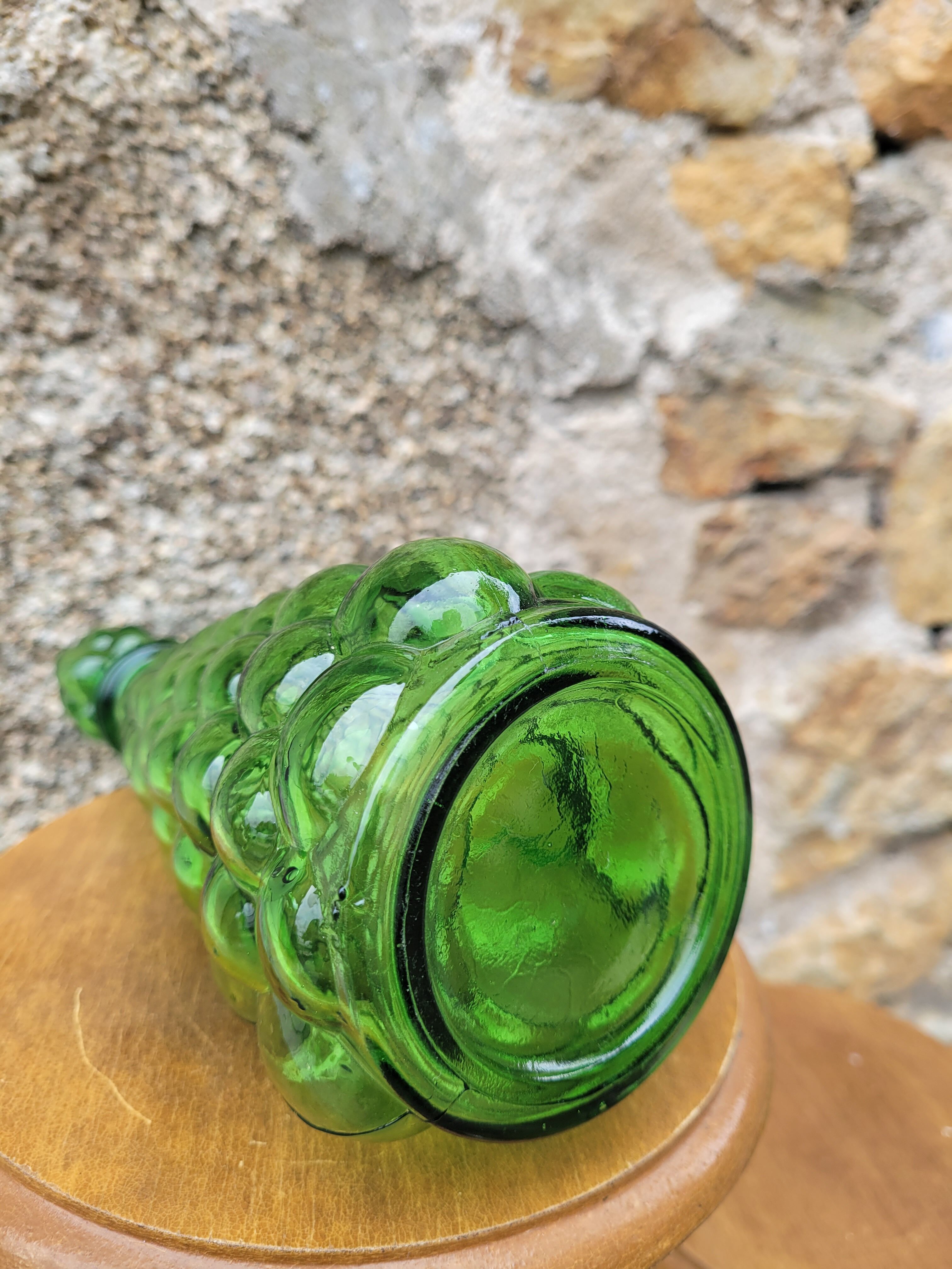 Carafe italienne en verre vert