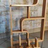 Bent plywood wall, bookcase, flowerbed, Volak by Holesov, 1960s Czechoslovakia