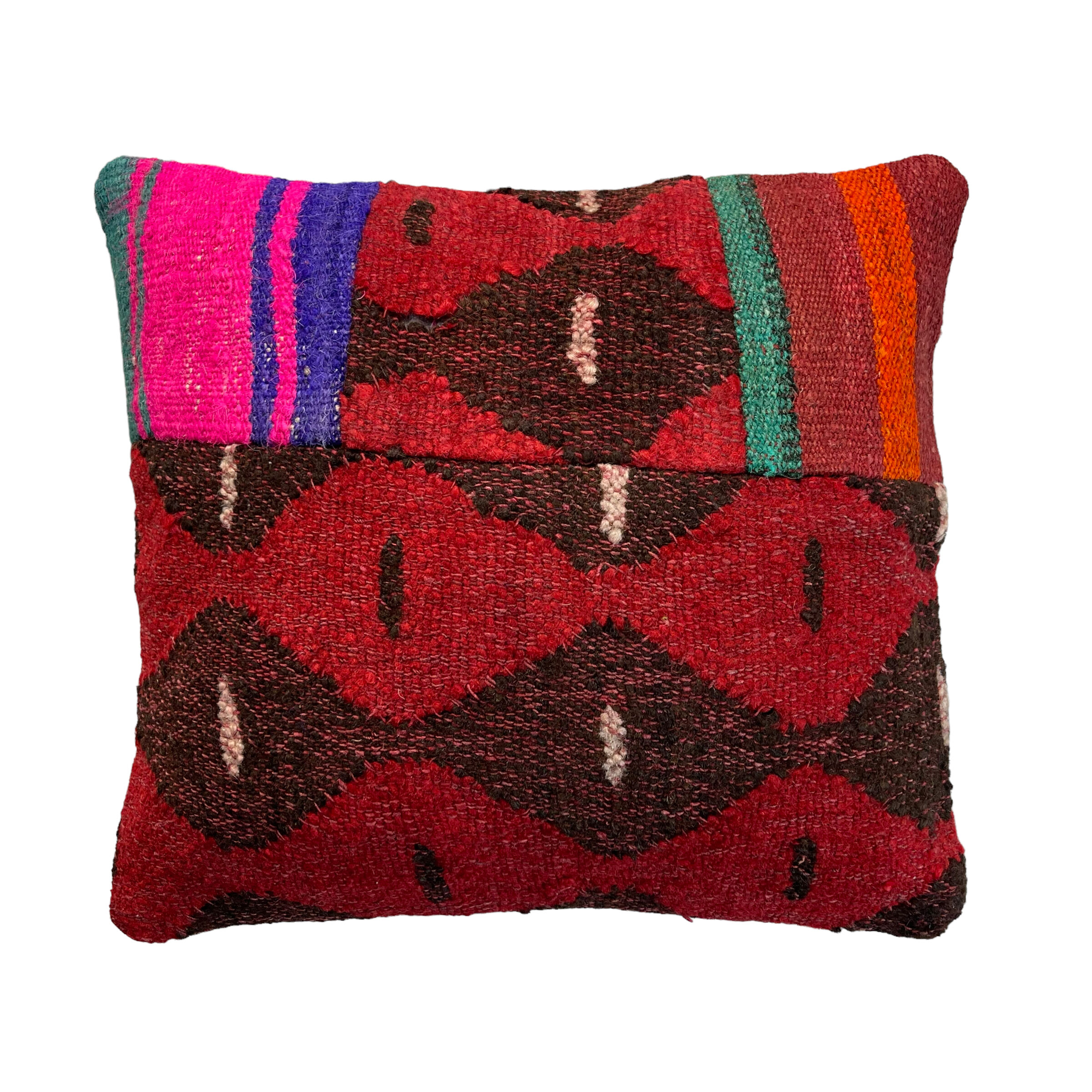 Vintage turkish kilim cushion cover 40 x 40 cm