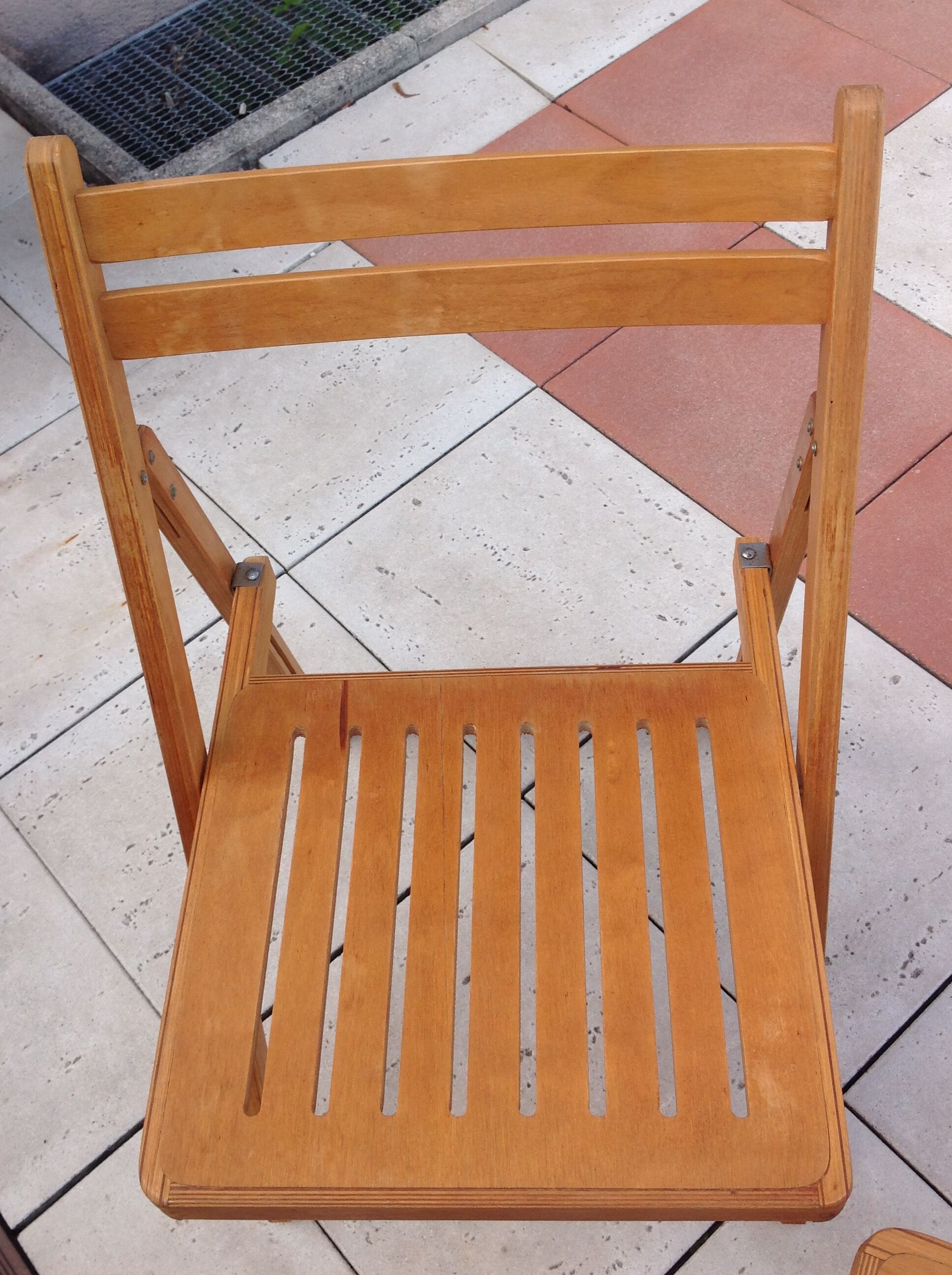Pair of folding chairs Scandinavian style 60/70