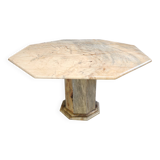 Octogonal italian marble dining table 1970s