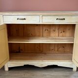 Parisian buffet with white beige patina