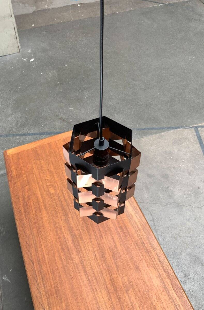 Danish copper pendant light from the mid-century by Lyfa, 1960s.