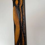 Big midcentury design wall wood decoration / lovers, 1960s, Czechoslovakia