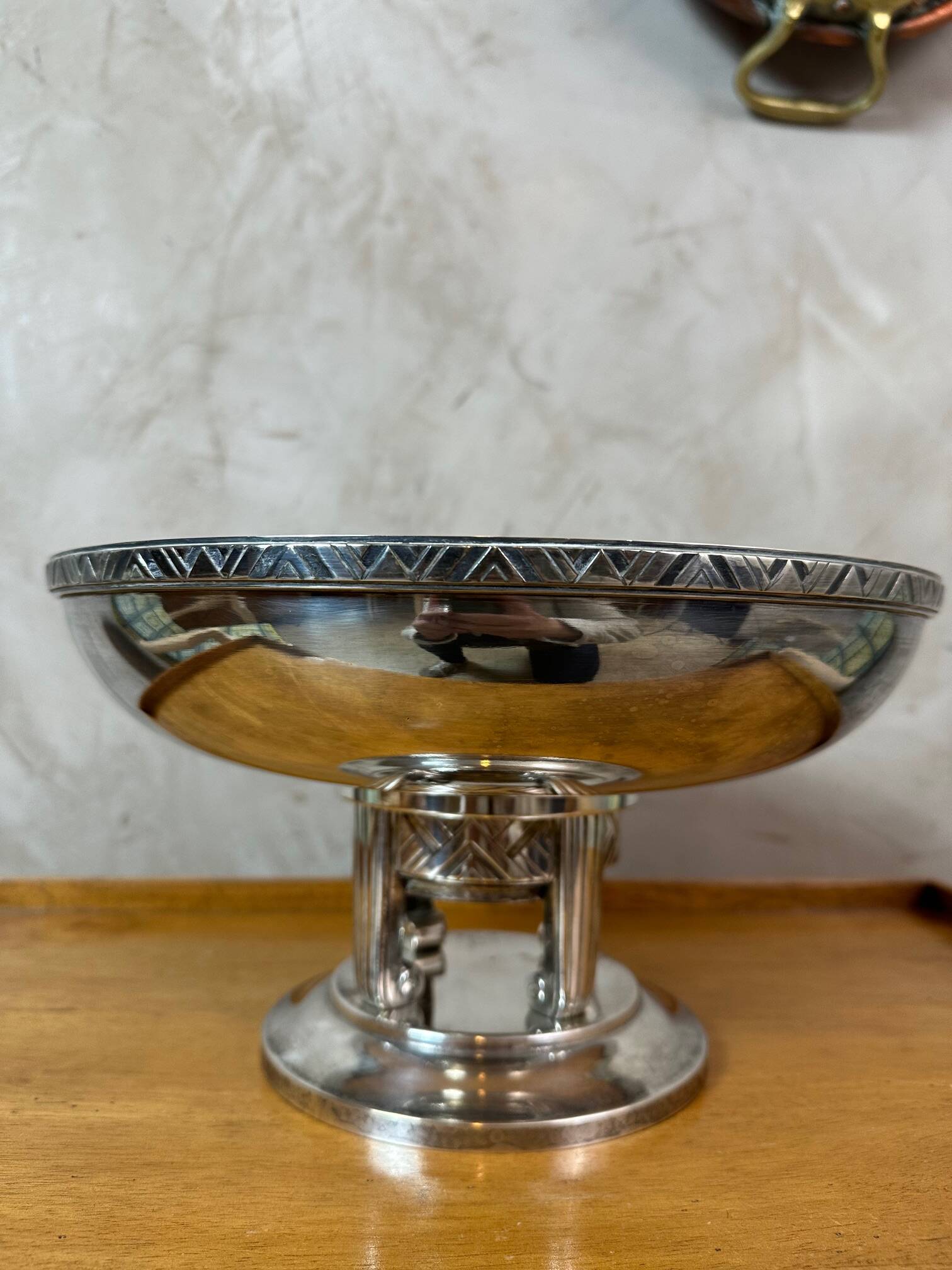 Art Deco silver-plated metal cup