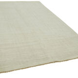 Handmade turkish contemporary 1980s 237 cm x 340 cm beige hemp kilim carpet