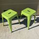 Green industrial tabouret