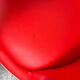 Vintage white and red shell chair / lounge chair / office chair