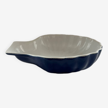 Grand plat coquillage bleu