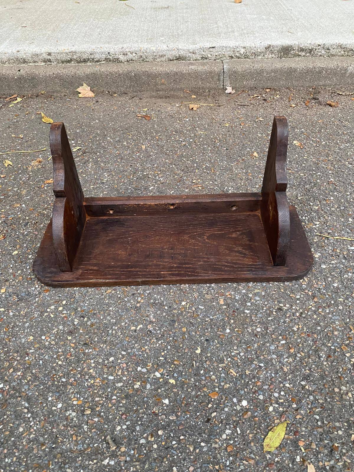 19th century solid wood wall shelf