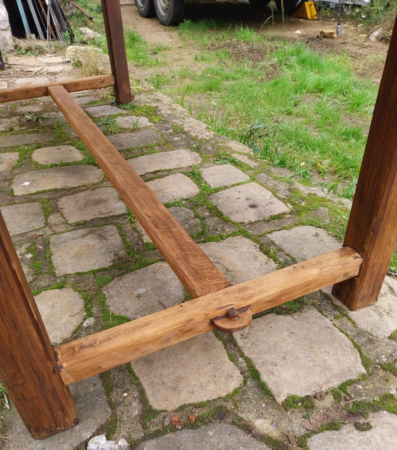 Antique oak farmhouse table