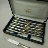 Housewife SFAM model Chambly rocker Louis XV silver metal wooden box