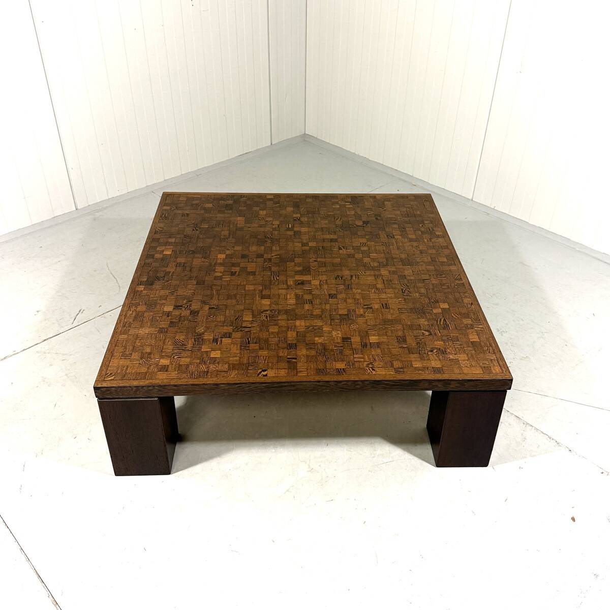 Danish coffee table in wenge end-grain mosaic Tranekaer Denmark