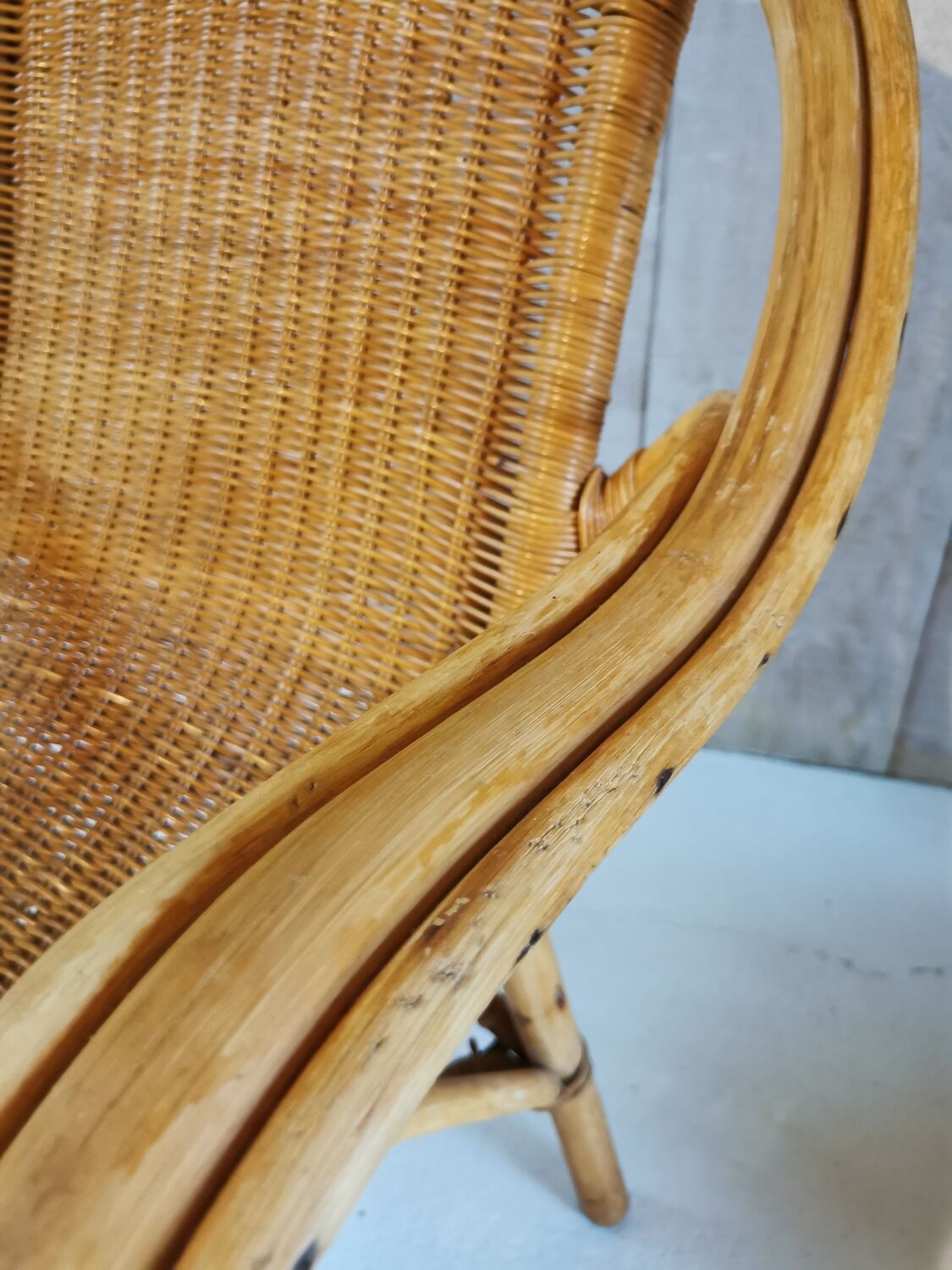 Rattan armchair