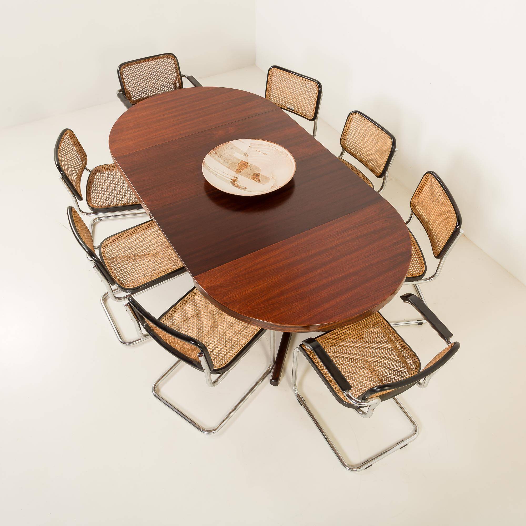 Danish Rosewood pedestal extension table attr. to Gudme Mobelfabrik, 1970s