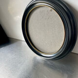 Black bakelite vintage picture frame diameter  16 cm