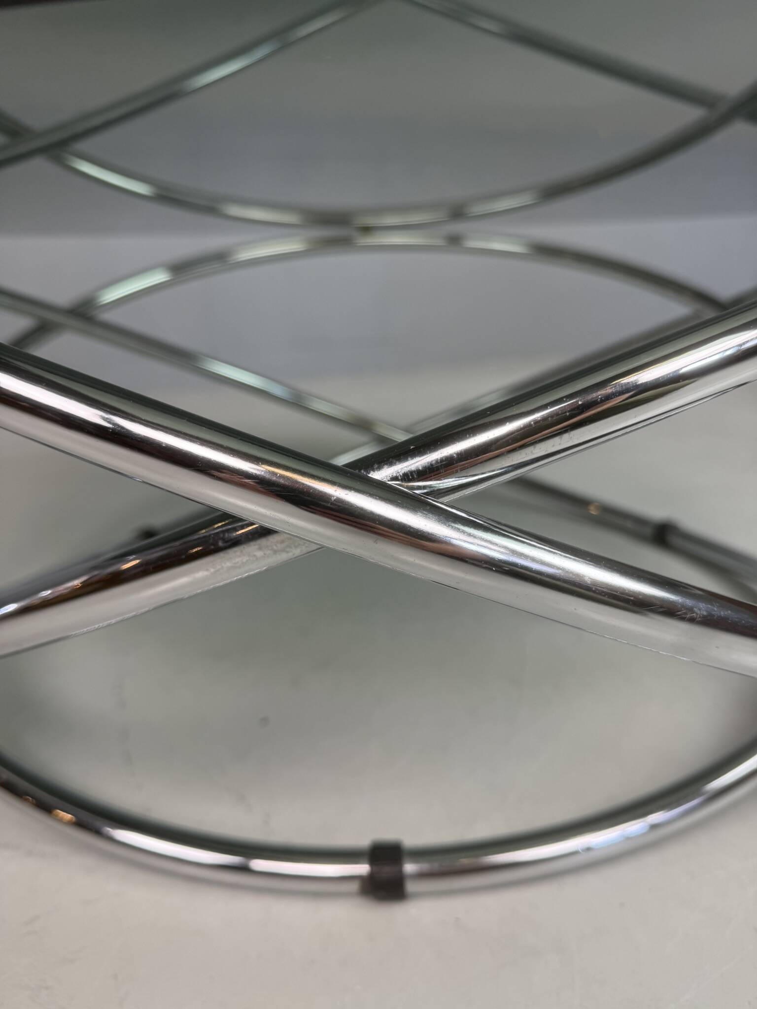 Mac chrome and smoked glass Coffee Table from Miniforms, Italy, 1970s